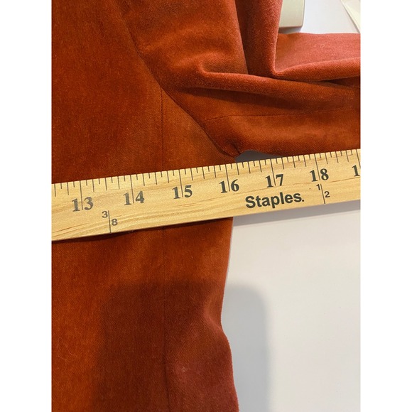Elie Tahari Women's Rust Orange Blazer Single Button Embellished Pockets - Picture 9 of 9